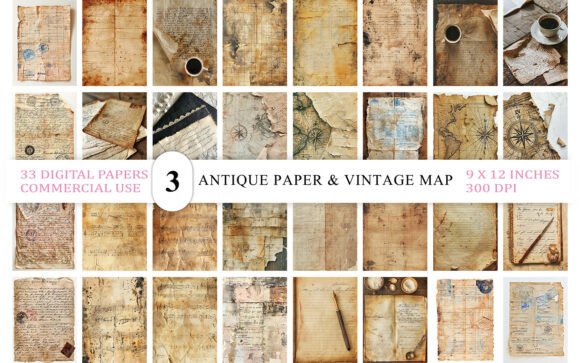 Download Antique Paper &amp; Vintage Map Texture - Vintage Collection