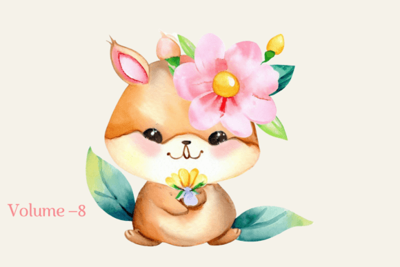 Download Spring Watercolor Animal and Flower - Premium Resources