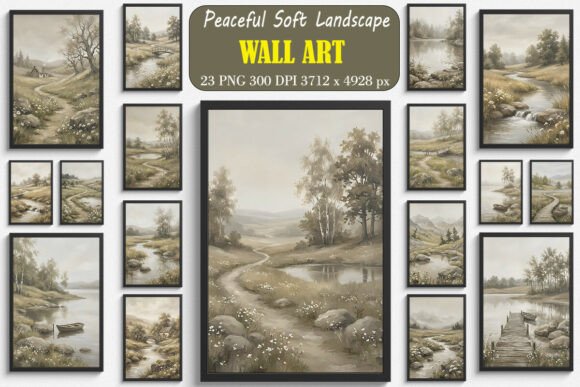 Download Peaceful Soft Landscape Wall Arts - Soft Collection