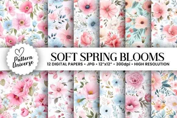 Download Soft Spring Blooming Flower Patterns - Soft Collection